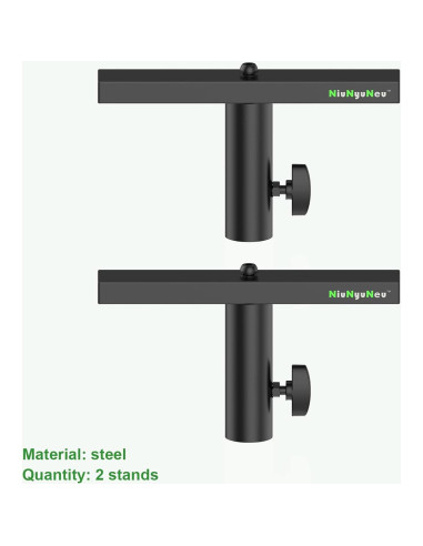 Soporte de Iluminación T-Bar 2 Unidades 30 kg Plata