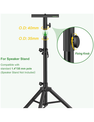 Soporte de Iluminación T-Bar 2 Unidades 30 kg Plata