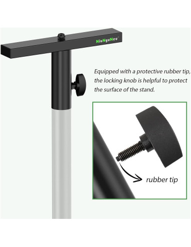 Soporte de Iluminación T-Bar 2 Unidades 30 kg Plata