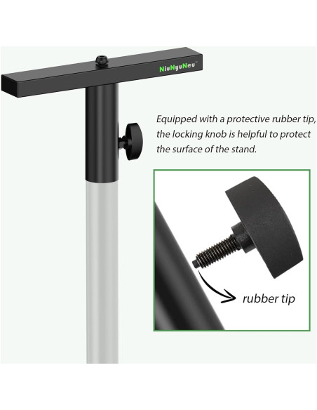 Soporte de Iluminación T-Bar 2 Unidades 30 kg Plata