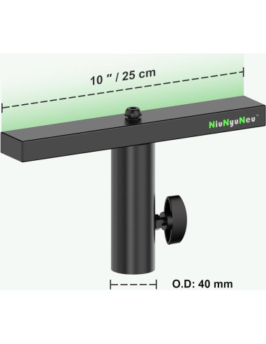 Soporte de Iluminación T-Bar 2 Unidades 30 kg Plata