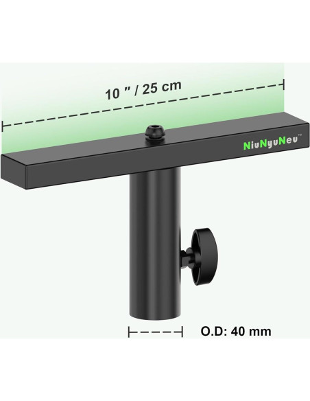Soporte de Iluminación T-Bar 2 Unidades 30 kg Plata