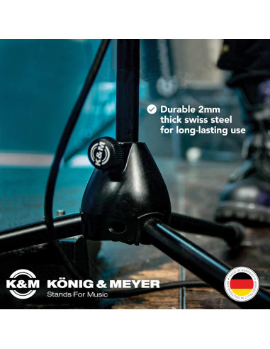 Soporte de Micrófono K&M 21090 - Trípode Ajustable Profesional