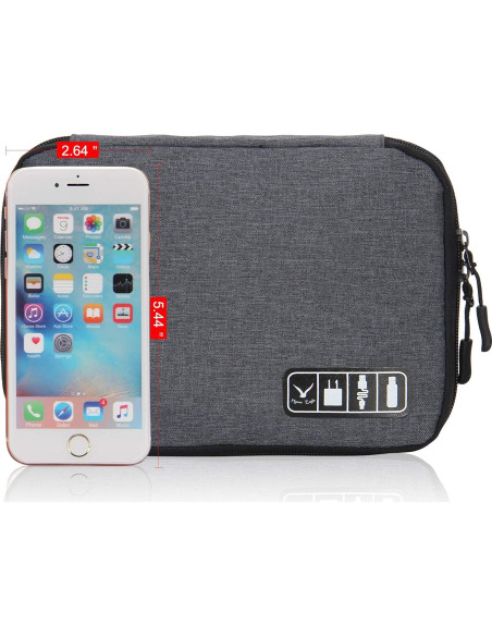 Organizador de Cable Hynes Eagle Gris 24x18 cm para Viajes