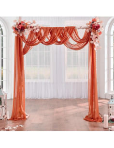 Cortinas para Arcos de Boda Terracota 5.79m x 0.71m 2 Paneles 2
