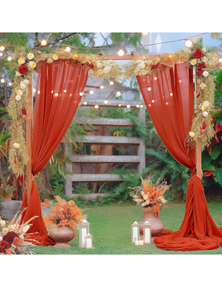 Cortinas para Arcos de Boda Terracota 5.79m x 0.71m 2 Paneles