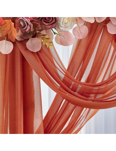 Cortinas para Arcos de Boda Terracota 5.79m x 0.71m 2 Paneles
