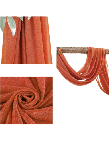Cortinas para Arcos de Boda Terracota 5.79m x 0.71m 2 Paneles