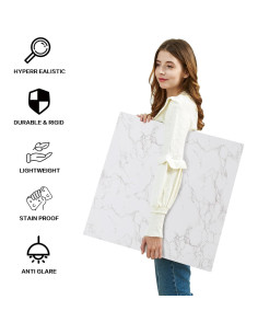 2 Tableros de Fondo para Fotografía BEIYANG 60x60 cm Mármol Gris 2