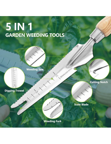 Pala de Deshierbe de Mano Berry&Bird 5 en 1 Acero Inoxidable