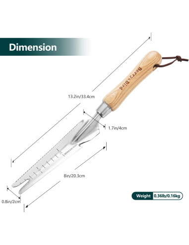 Pala de Deshierbe de Mano Berry&Bird 5 en 1 Acero Inoxidable