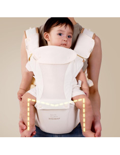 Portabebés Bebamour Caqui 0-36 meses, malla transpirable, 6 posiciones 2