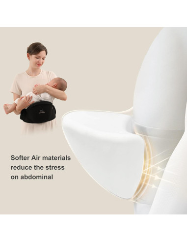 Portabebés Bebamour Caqui 0-36 meses, malla transpirable, 6 posiciones