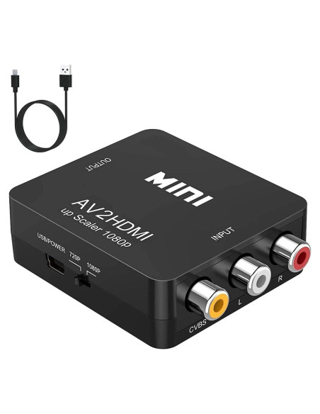 Convertidor RCA a HDMI BD&M 720P/1080P para TV y PC