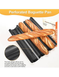 Bandeja para Baguette Barlket 38x28 cm Antiadherente 2