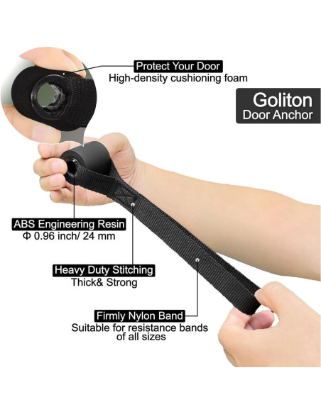 Bandas de Ejercicio de Resistencia Goliton - Ancla de Puerta