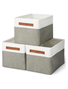 Cajas de Almacenamiento Plegables Amazon Basics 3 Piezas Carbón