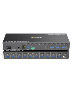 Interruptor KVM HDMI 10 Puertos MLEEDA 4K@60Hz USB 3.0