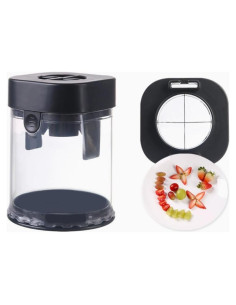 Cortador de Frutas Halteoly Negro - Acero Inoxidable, 8.7 cm