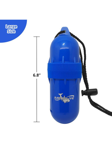 Caja Secadora Cilíndrica Saekodive Grande Azul Impermeable