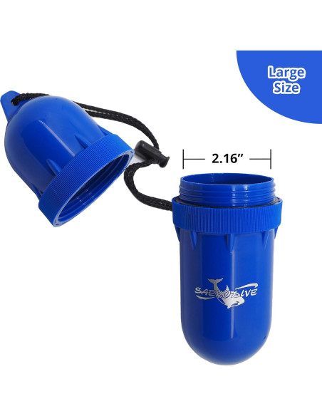 Caja Secadora Cilíndrica Saekodive Grande Azul Impermeable