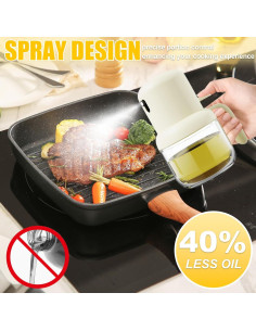 Pulverizador de Aceite de Oliva ALINUOYQ 180ml Vidrio Beige 2