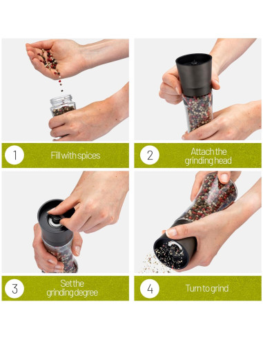 Conjunto de Molinillos de Sal y Pimienta ZOLMER Manual 0.67 kg