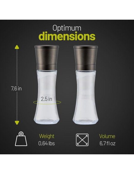 Conjunto de Molinillos de Sal y Pimienta ZOLMER Manual 0.67 kg Conjunto de Molinillos de Sal y Pimienta ZOLMER Manual 0.67 kg