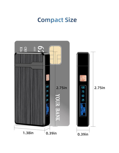2 Encendedores Eléctricos Recargables USB ULMCULM a Prueba de Viento