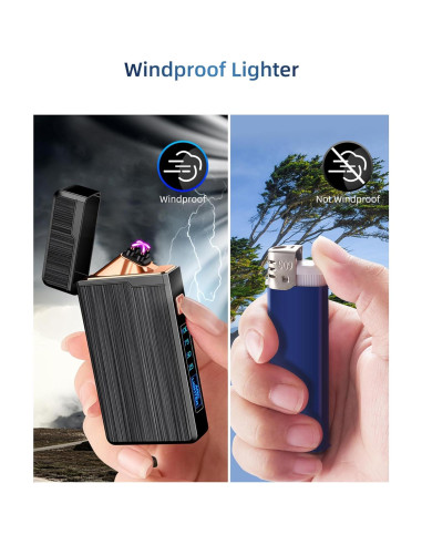2 Encendedores Eléctricos Recargables USB ULMCULM a Prueba de Viento