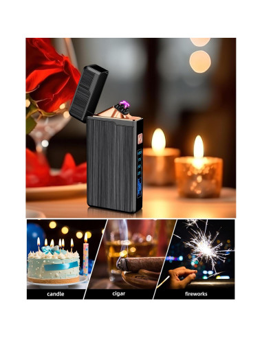 2 Encendedores Eléctricos Recargables USB ULMCULM a Prueba de Viento