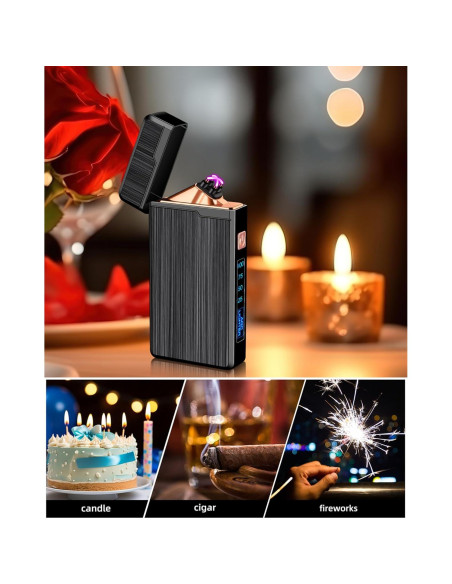 2 Encendedores Eléctricos Recargables USB ULMCULM a Prueba de Viento