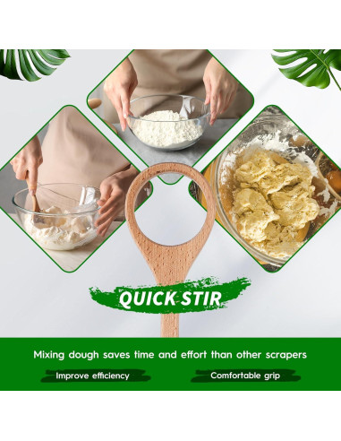 Batidor de masa de madera FoldTier 30.48 cm para pan