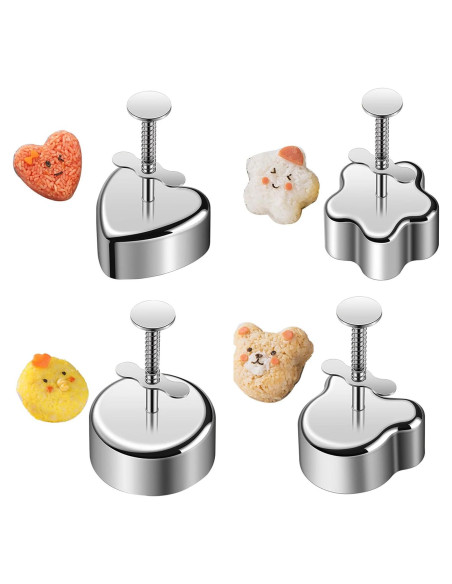 Molde de Musubi de Acero Inoxidable TAFALAA - Set de 4 Piezas