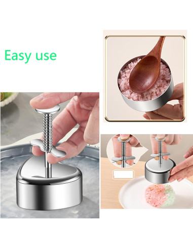 Molde de Musubi de Acero Inoxidable TAFALAA - Set de 4 Piezas