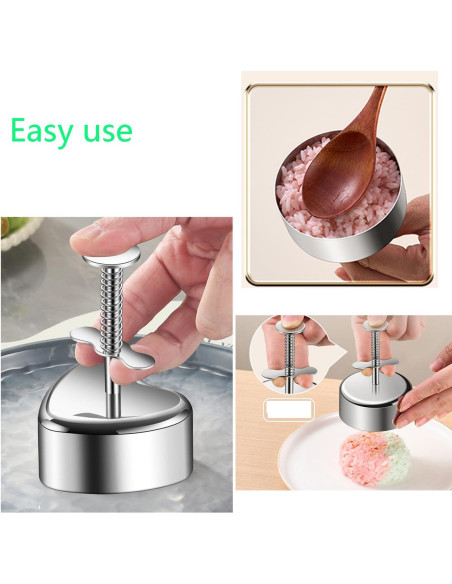 Molde de Musubi de Acero Inoxidable TAFALAA - Set de 4 Piezas