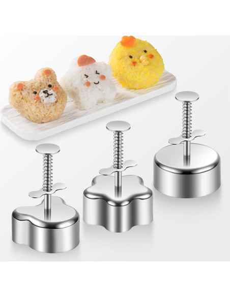Molde de Musubi de Acero Inoxidable TAFALAA - Set de 4 Piezas