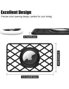 Soporte Ultra Delgado para AirTag SUPFINE - 2 Piezas Negro 2