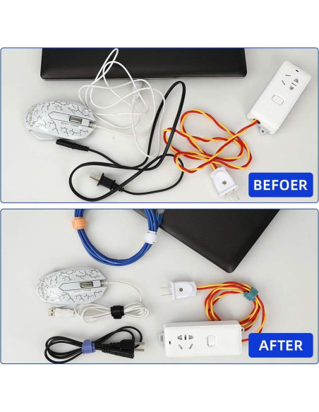 100 Correas de Sujeción de Cable Reutilizables KOOWIN Amarillas 20.32x1.27cm