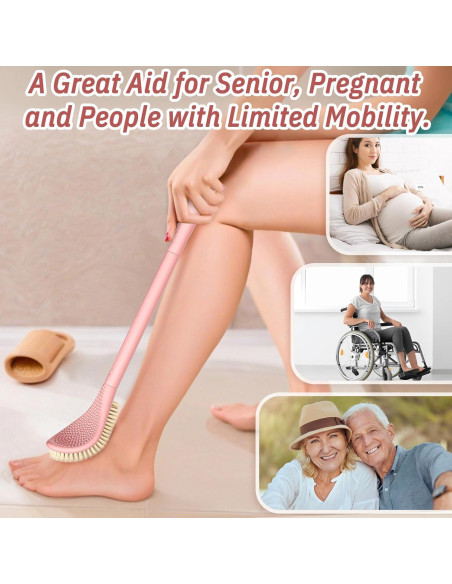 Cepillo Exfoliante para Pies GEENOA con Mango Ajustable 3 en 1