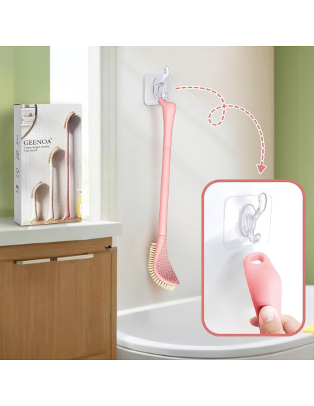 Cepillo Exfoliante para Pies GEENOA con Mango Ajustable 3 en 1