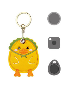 Funda de Cuero para AirTag VBANU Patito - Compatible con Tile y eufy