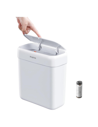 Cubo de Basura JOYBOS 10.6L Tapa Presionada Blanco