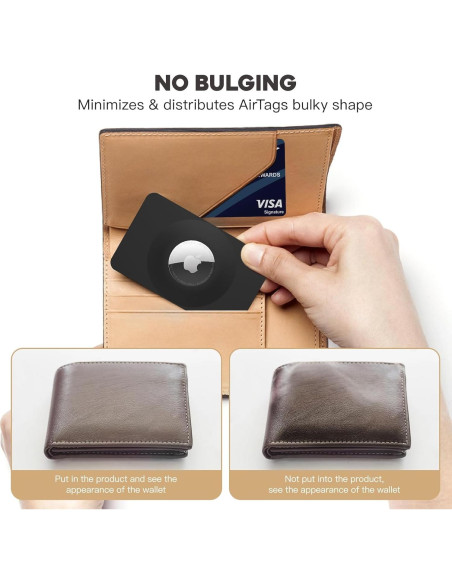 Soporte de Cartera Ultra Delgado Pautas para Apple AirTag - 2 Piezas