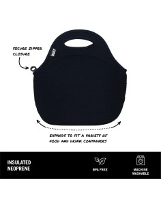 Bolsa Térmica BUILT Gourmet Getaway Neopreno Negra 1.36kg 2