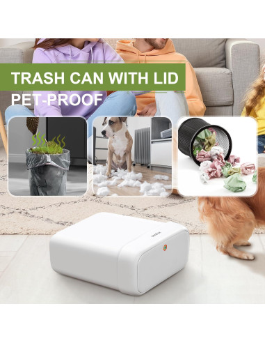 Cubo de Basura JOYBOS 10.6L Tapa Presionada Blanco