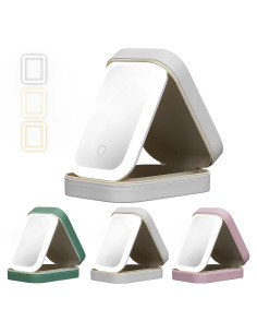 Espejo de Maquillaje LED YILIXI Ajustable Blanco con Bolsa