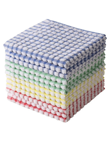 Paños de Cocina 12pcs Algodón Absorbentes Clwellge 30x30 cm