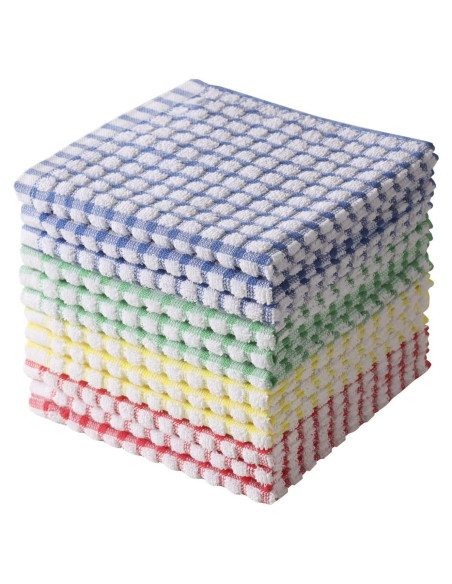 Paños de Cocina 12pcs Algodón Absorbentes Clwellge 30x30 cm