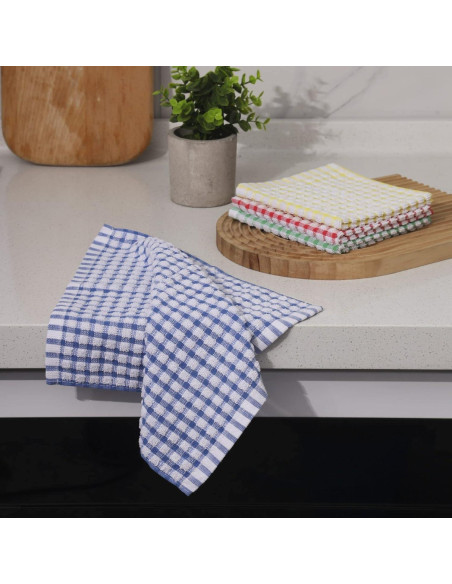 Paños de Cocina 12pcs Algodón Absorbentes Clwellge 30x30 cm